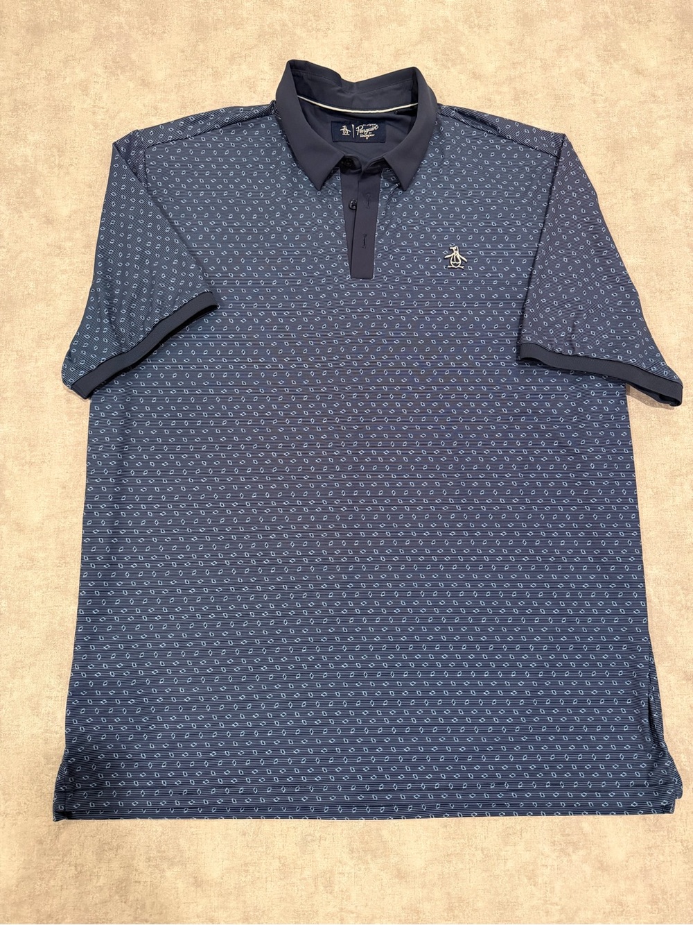 Original Penguin Navy Micro Dot Polo Shirt